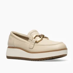 Clarks Damen Zylah Moccasins Cream Leather