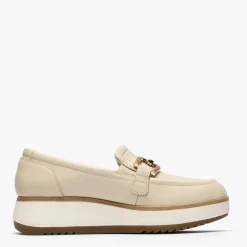 Clarks Damen Zylah Moccasins Cream Leather