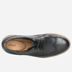 Clarks Herren Batcombe Wing Brogue Schuhe Black Leather