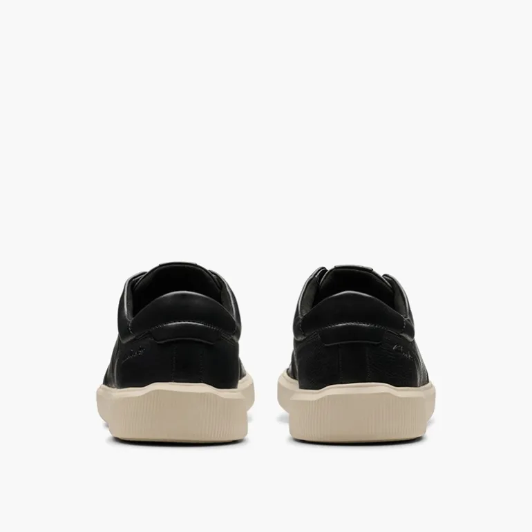 Clarks Herren Brodin Turnschuhe Black Leather