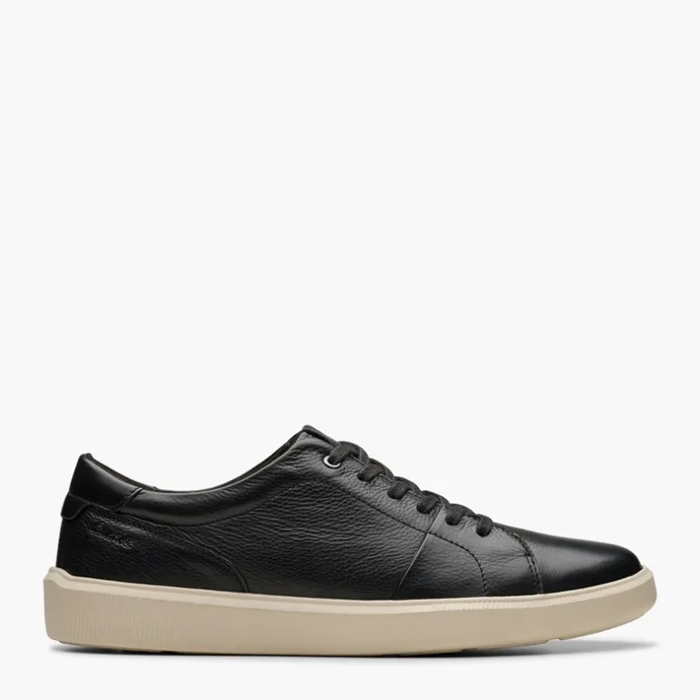 Clarks Herren Brodin Turnschuhe Black Leather
