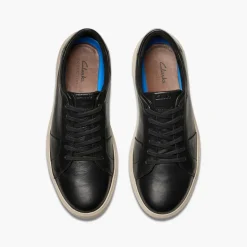 Clarks Herren Brodin Turnschuhe Black Leather