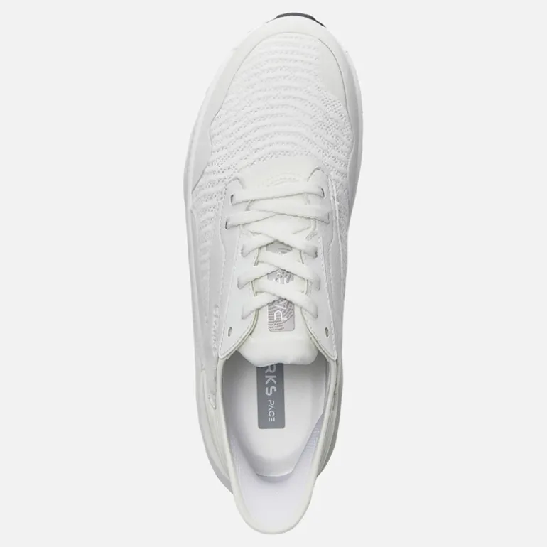 Clarks Herren Pace Trainers Weiss