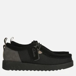 Clarks Herren Premium FTR2LO Wallabee Schuhe Black Combi
