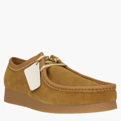 Clarks Herren Premium Wallabee Evo G Schuhe Ochre Suede