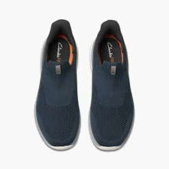 Clarks Herren Pro Free Strick Turnschuhe Navy Knit
