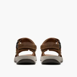 Clarks Herren Saltway Edge Sandalen Light Tan Leather