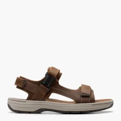 Clarks Herren Saltway Edge Sandalen Light Tan Leather
