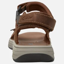 Clarks Herren Saltway Edge Weite Passform Sandalen Light Tan Leather