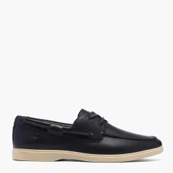 Clarks Herren Torford Boot Schuhe Navy Leather