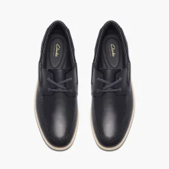 Clarks Herren Torford Boot Schuhe Navy Leather