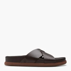 Clarks Herren Torford Kreuz Riemen Sandalen Brown Leather