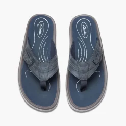 Clarks Herren Wesley Sun Sandalen Navy Leather