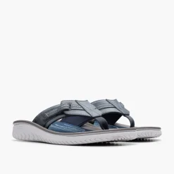 Clarks Herren Wesley Sun Sandalen Navy Leather