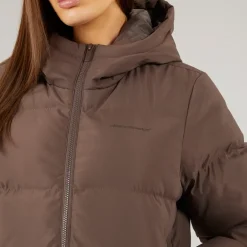 Closure London Damen Storm Manschette Kurze Steppjacke Kaffee