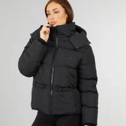 Closure London Damen verstellbarer Bund Daunenjacke Schwarz