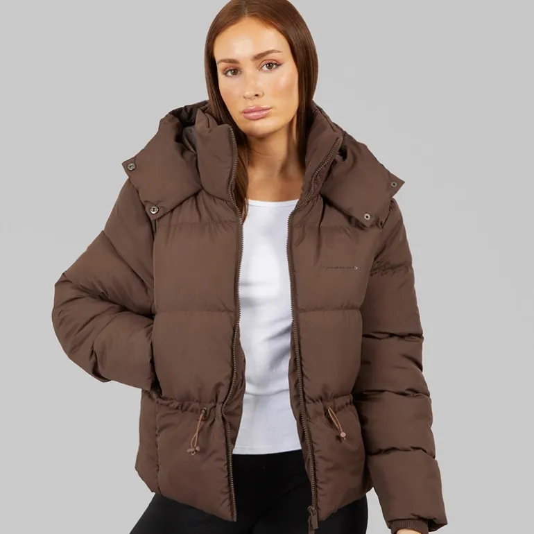 Closure London Damen verstellbarer Bund Puffer Kaffee
