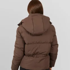 Closure London Damen verstellbarer Bund Puffer Kaffee