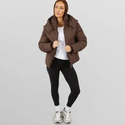Closure London Damen verstellbarer Bund Puffer Kaffee