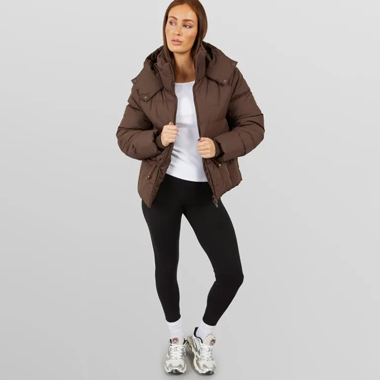 Closure London Damen verstellbarer Bund Puffer Kaffee