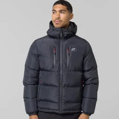 Closure London Herren Tech Logo Puffer Jacke Schwarz