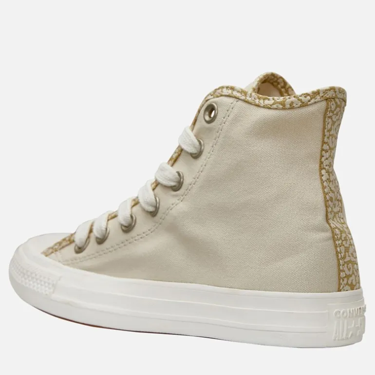 Converse Damen Chuck Taylor All Star Hi Leopard Turnschuhe Natural Ivory/Light Gold/Egret