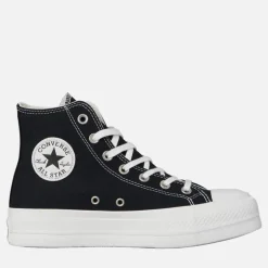 Converse Damen Chuck Taylor All Star Lift Platform Embroidered Crystals Hi-Tops Schwarz