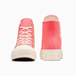 Converse Damen Chuck Taylor All Star Hi Lift Plateau Turnschuhe Watermelon Slushy/Egret/Weiß