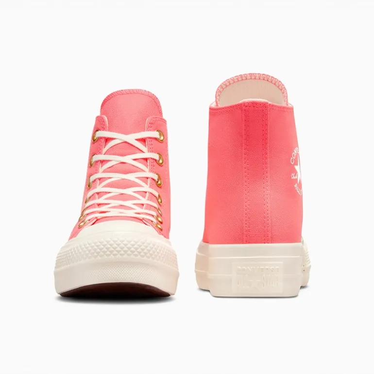 Converse Damen Chuck Taylor All Star Hi Lift Plateau Turnschuhe Watermelon Slushy/Egret/Weiß