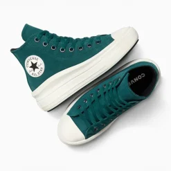 Converse Damen Chuck Taylor All Star Move Plateau Wildleder Turnschuhe Darkly Jaded/Egret/Schwarz