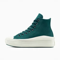 Converse Damen Chuck Taylor All Star Move Plateau Wildleder Turnschuhe Darkly Jaded/Egret/Schwarz
