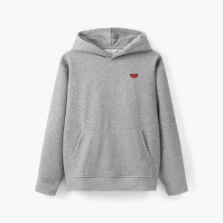 Copenhagen Legacy Herren Kapuzenpullover Herz Druck Grey Melange
