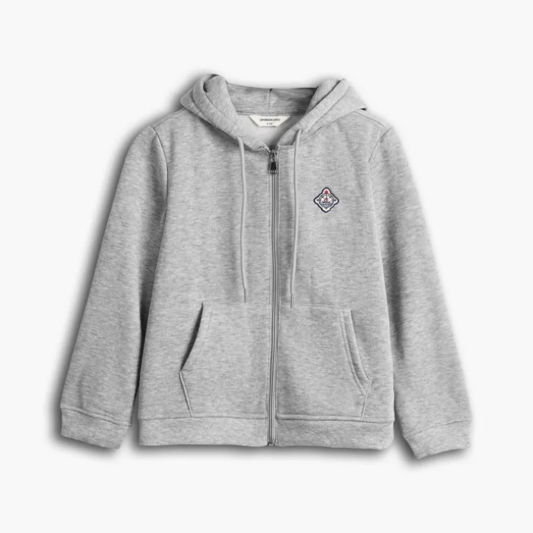 Copenhagen Legacy Junge Reißverschluss Hoodie Grey Melange