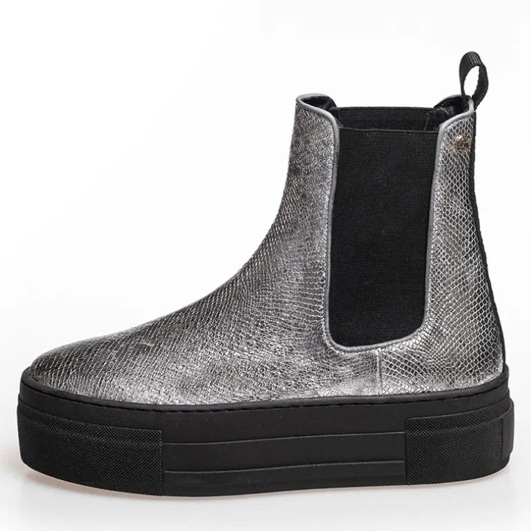 Copenhagen Shoes Damen Enya Stiefel 009 Silber Snake