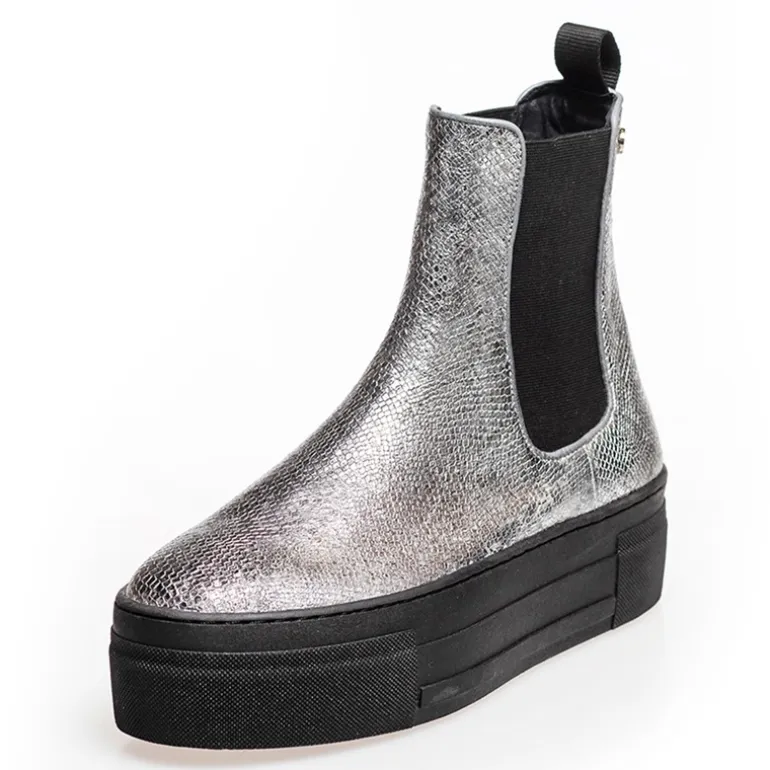 Copenhagen Shoes Damen Enya Stiefel 009 Silber Snake