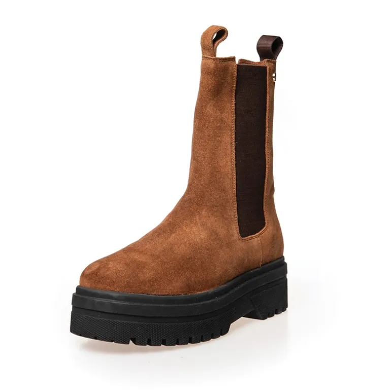 Copenhagen Shoes Damen Going Suede Copenhagen Stiefel 0241 Cognac