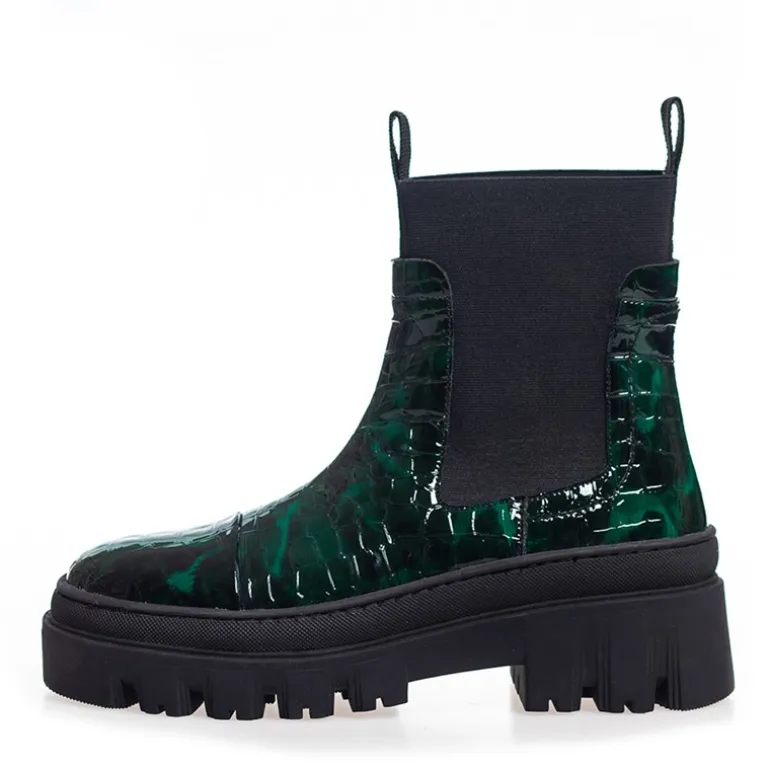 Copenhagen Shoes Damen Keep On Dreaming Stiefel 2244 Dunkelgrün