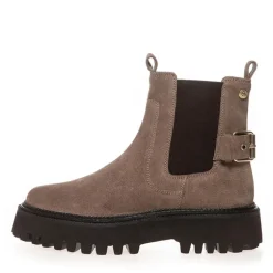 Copenhagen Shoes Damen Magischer Moment Wildleder Stiefel 0024 Dark Beige (Dodo)