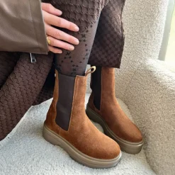 Copenhagen Shoes Damen Wildleder Gehen 22 Stiefel 099 Army W/Brown Sole