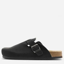 CPH Comfort Bio Clogs Wildleder Sandalen Schwarz