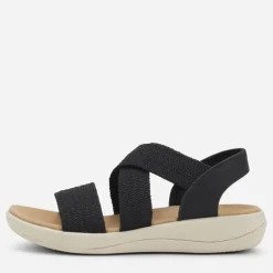 CPH Comfort Damenschuhe Chunk Elastische Sandalen Schwarz