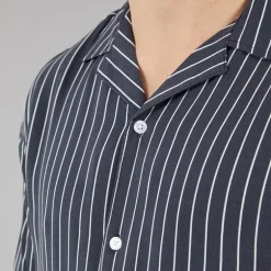 C.R.C. Herren Beeren Hemd Black Stripe