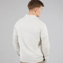 C.R.C. Herren Mosh Seersucker Hemd reif White St