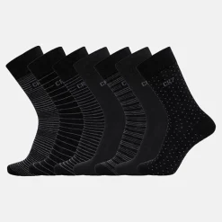 CR7 Herren Siebener Packung Socken Schwarz