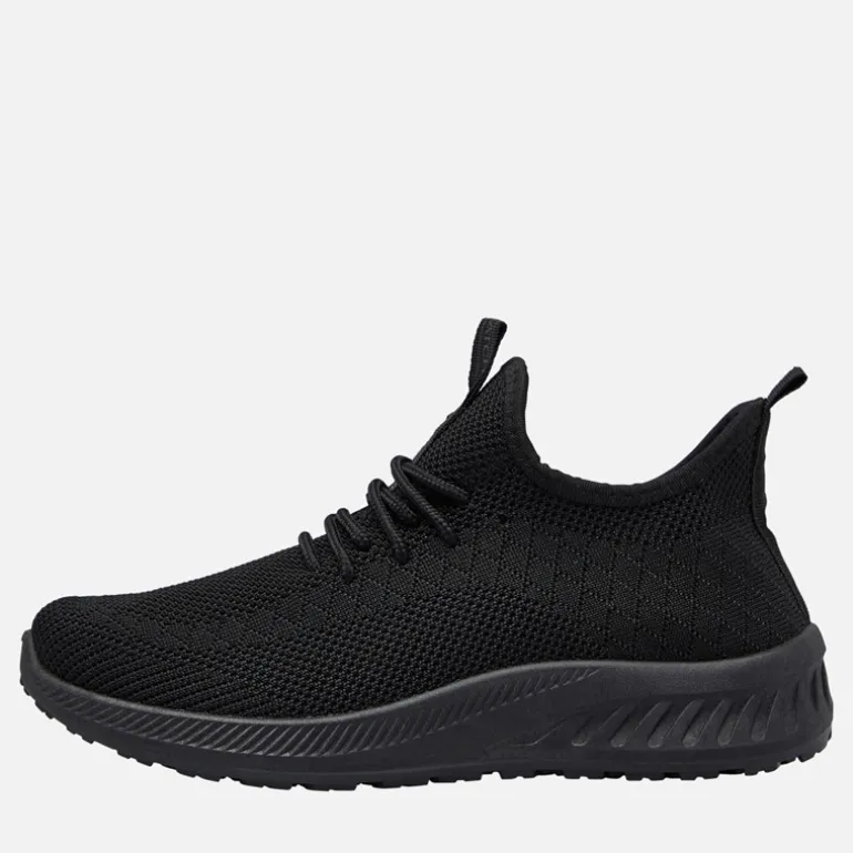 Crosshatch Damen Antioch Turnschuhe Black Mono