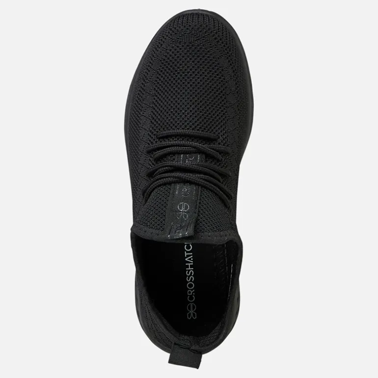 Crosshatch Damen Antioch Turnschuhe Black Mono