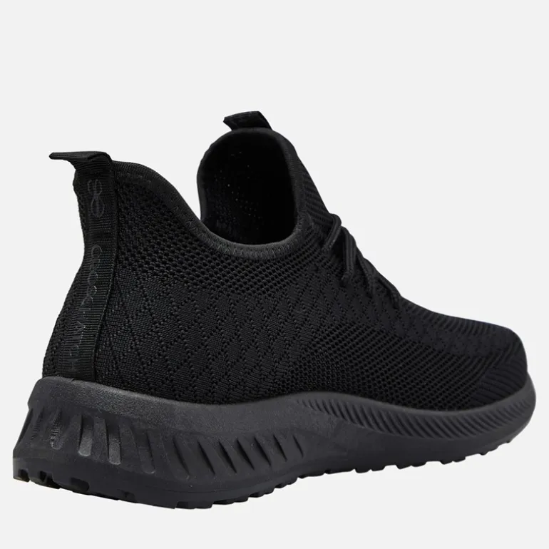 Crosshatch Herren Antioch Turnschuhe Black Mono