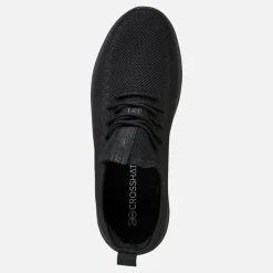 Crosshatch Herren Antioch Turnschuhe Black Mono