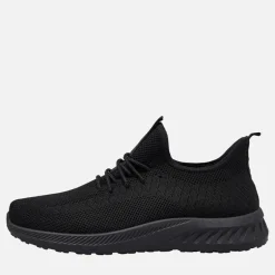 Crosshatch Herren Antioch Turnschuhe Black Mono