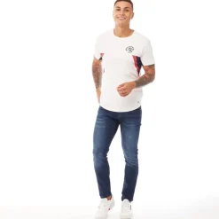 Crosshatch Herren Barbeck Jeans Slim Fit Dunkel Waschung
